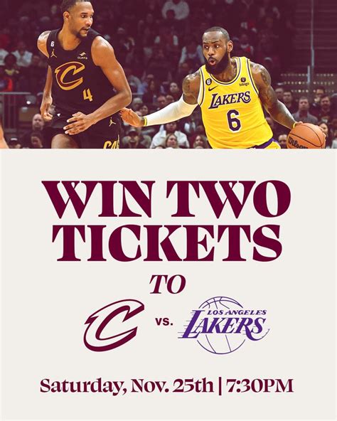 cavaliers vs lakers tickets
