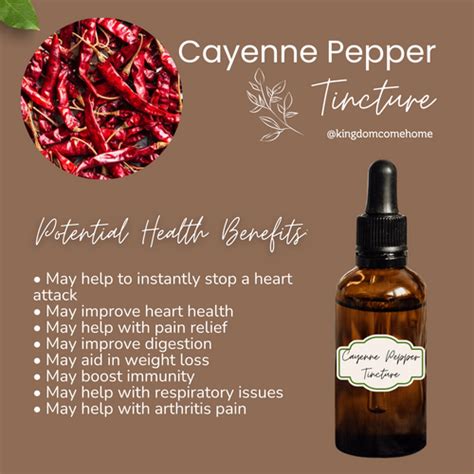 Cayenne Pepper Tincture Uses