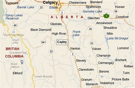 Cayley Alberta Map