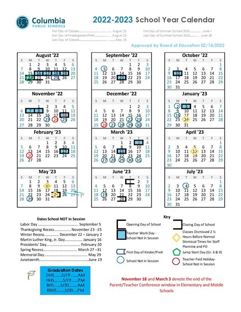 cbc academic calendar 2023