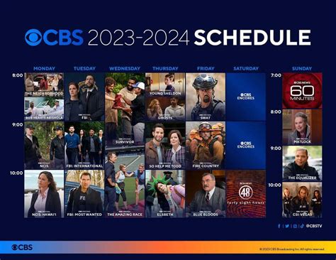 cbs primetime schedule 2023