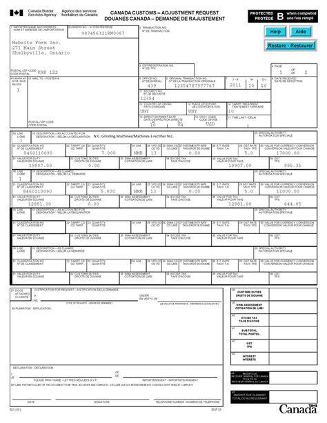 Cbsa Blanket B2 Authorization