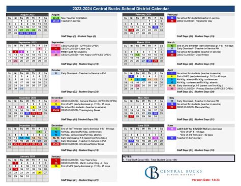 cbsd calendar 2023 2024