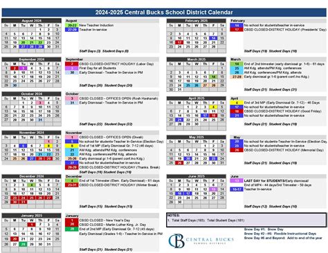 Cbsd Calendar 2024-2025