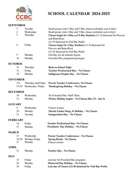 Ccbc Fall 2024 Calendar