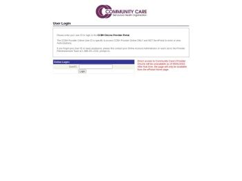 ccbh provider online login page