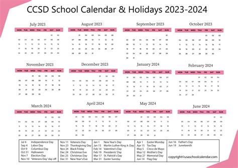 ccsd 2023/2024 school calendar