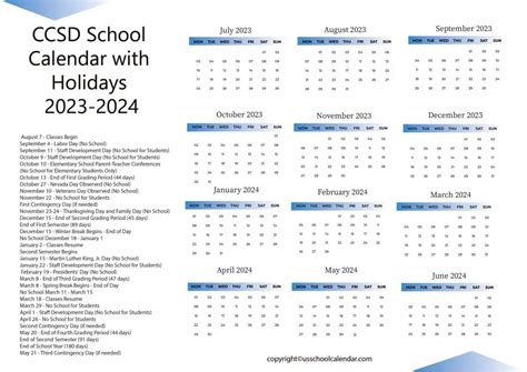 ccsd school calendar 2023