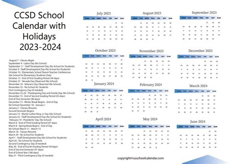 ccsd school calendar 2023 - 2024