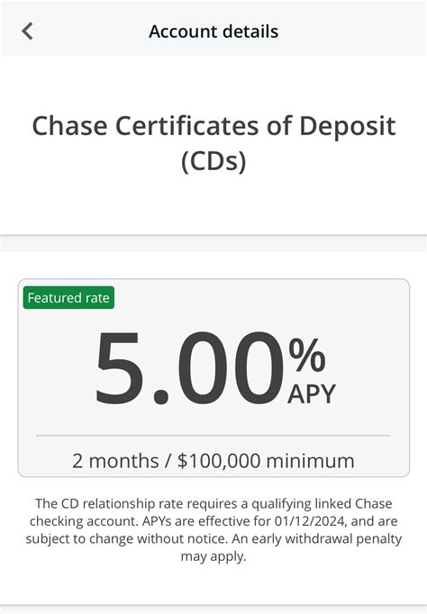 cd interest rates chase
