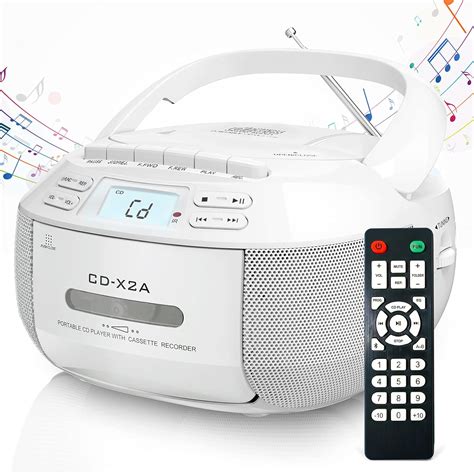 Panasonic CD Radio Cassette Recorder, White, (RXD45) Electronics