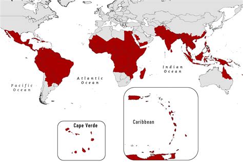 cdc dengue fever map