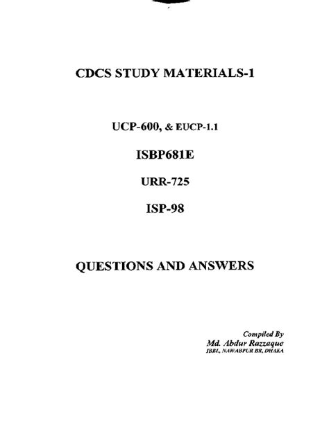 cdcs study material