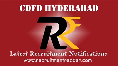 cdfd hyderabad recruitment