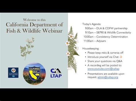 cdfw webinars