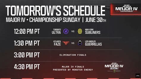 Cdl Major Iv Schedule