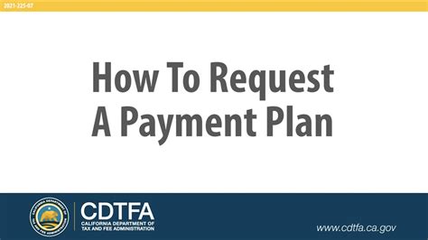cdtfa payment plan request