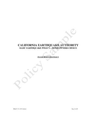 cea earthquake premium calculator