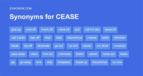 cease formal synonym