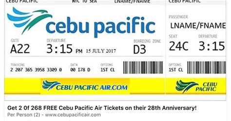 cebu pacific flight number sample