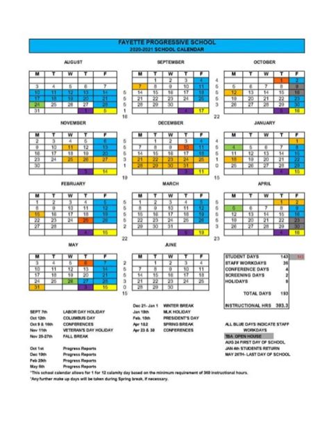 Cedarville Academic Calendar 2024-25