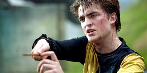 cedric diggory holding his wand