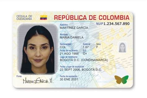 cedula colombiana por primera vez