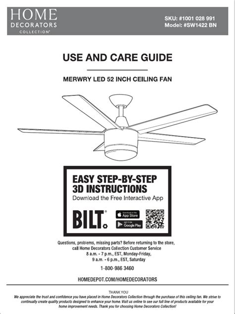 Ceiling Fan Manual Pdf