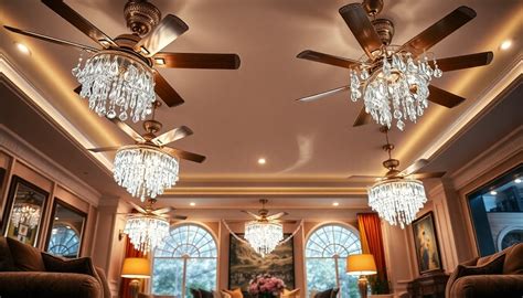 ceiling fans with crystals