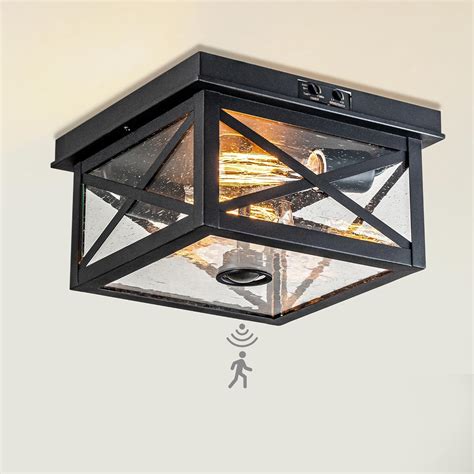 Ceiling Mounted Porch Light With Motion Sensor