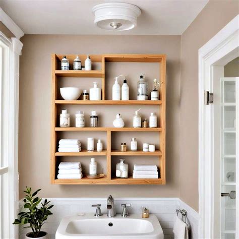 Ceiling Mounted Shelves Bathroom
