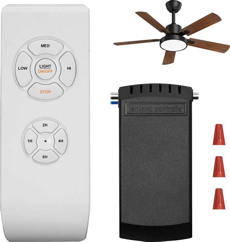 universal ceiling fan remote control kit, 3in1 ceiling fan light timing & speed remote, for