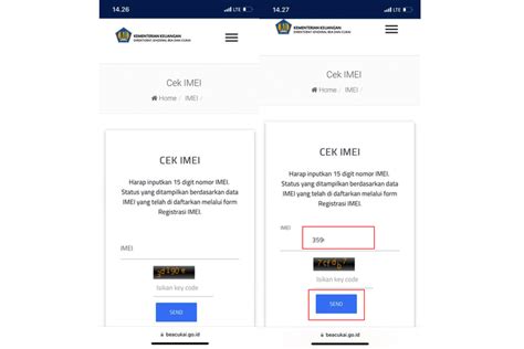 cek imei kemenperin atau bea cukai