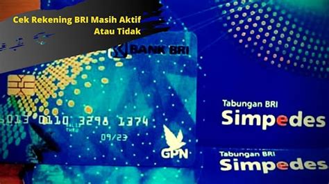 cek rekening bri masih aktif atau tidak