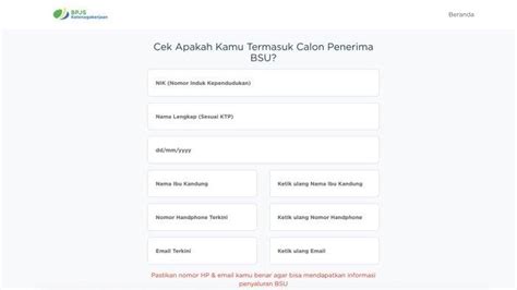 Cek Status BSU Online