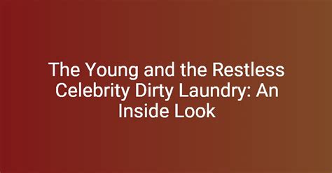 celeb dirty laundry soaps