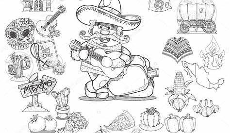 Hojas de colorear: Celebraciones Mexicanas (teacher made)