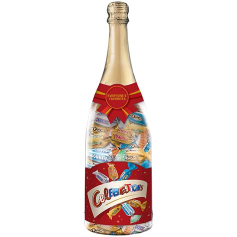 celebrations chocolate champagne bottle