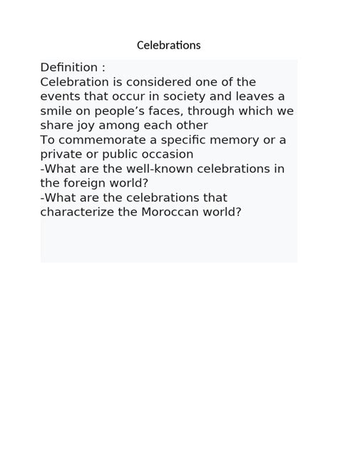 5 Ways to Understand Celebrations Definition and Meaning