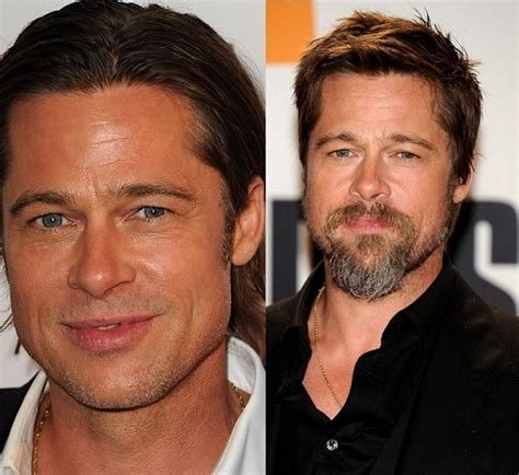 celebrities with and without beards
