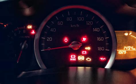 Celerio Car Dashboard Warning Lights