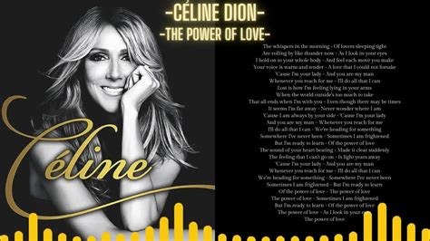 celine dion the power of love lyrics