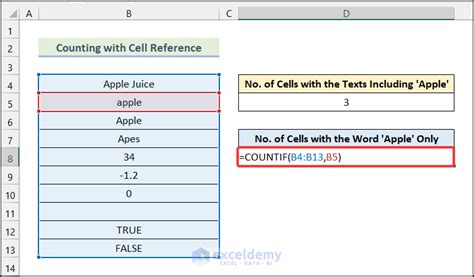 Cell Counting Formula Excel