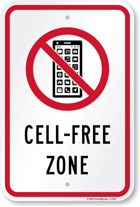 Cell Phone Free Zone Printable