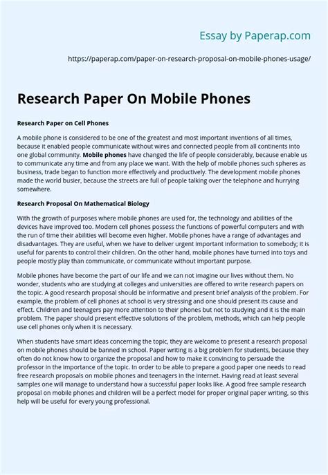 These Cell Phone Research Paper Topics Recomended Post