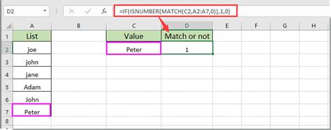 cell value from list excel
