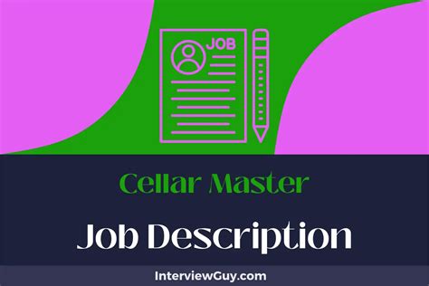 Cellar Master Job Description