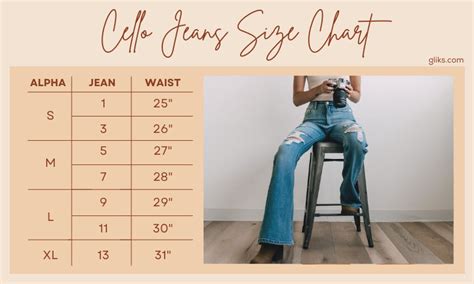Cello Pull On Flare Jeans Size Chart