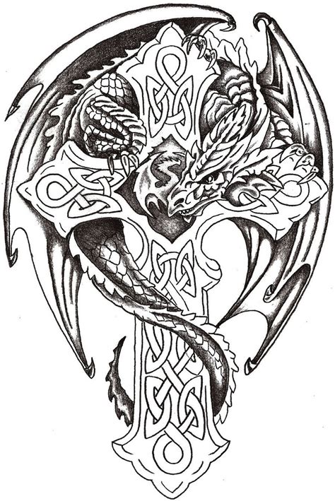 Famous Celtic Dragon Tattoo Designs Free References
