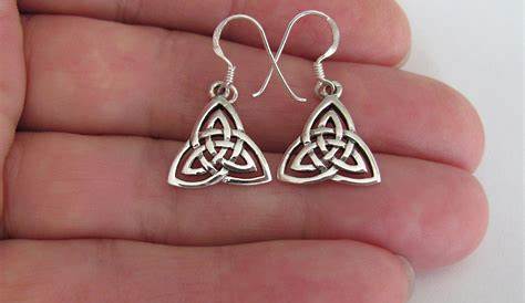 Silver Celtic Knot Earrings Knot Earrings Sterling Silver | Etsy